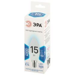 Лампа светодиодная ЭРА STD LED B35-15W-840-E14 15Вт свеча нейтральный белый свeт Е14 | Лампы cветодиодные Свеча (B/C)