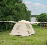 Палатка Naturehike Ango 3-местная, быстросборная, снежная юбка, бежевая, артикул NH21ZP010-KHSKR