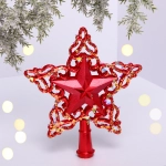Звезда на ёлку «Снежная звезда» 15 см, Красный
