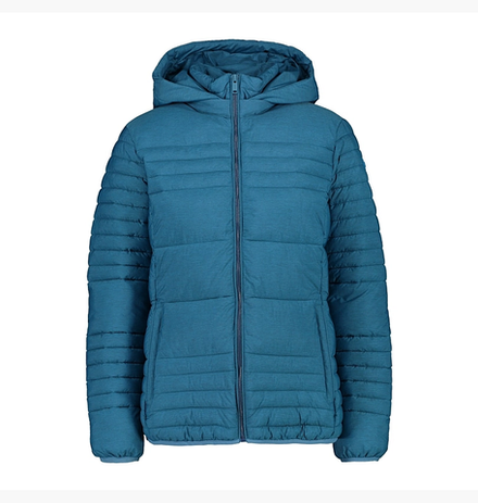 Куртка CMP Woman Jacket Snaps Hood,  артикул 31K2776M, цвет Lake (L827)