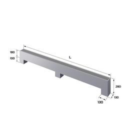 Конвектор напольный Royal Thermo STEP-180/130/2600-3-N-SS-LG-NA