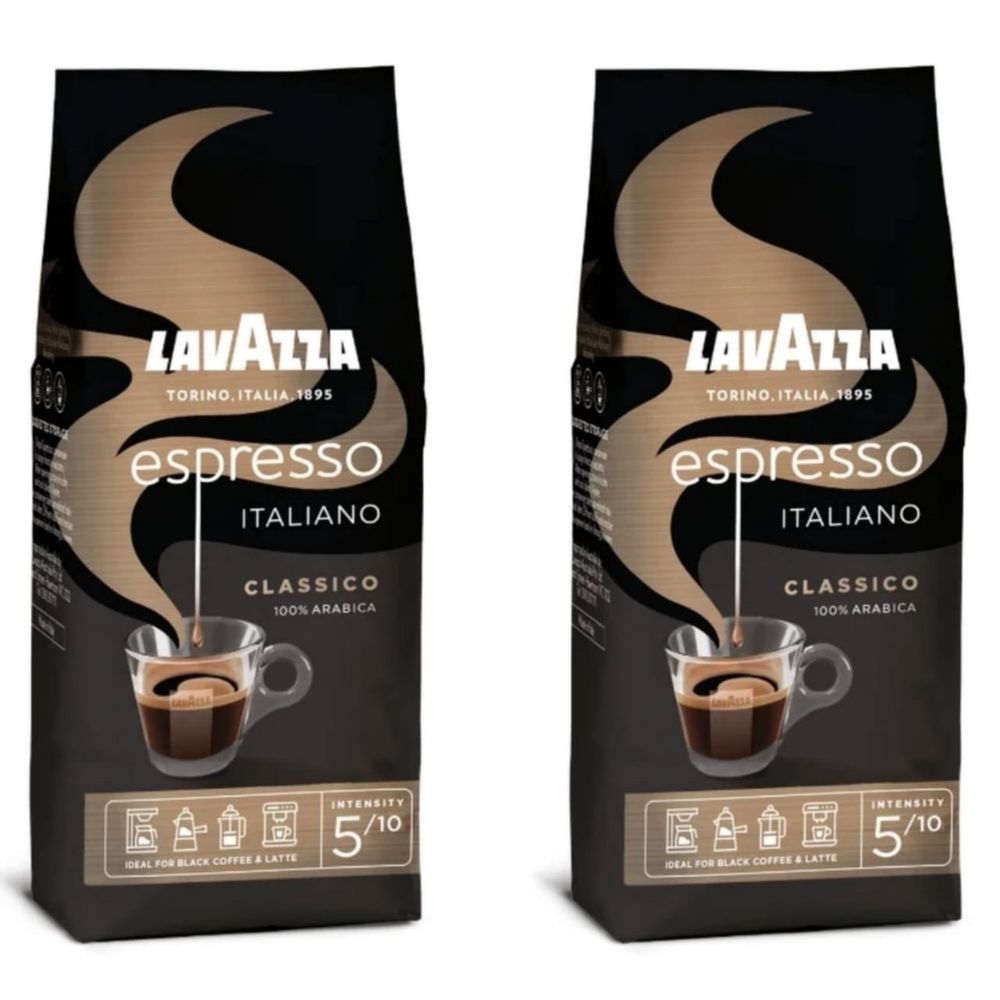 Кофе в зернах Lavazza Caffe Espresso 1 кг, 2 шт