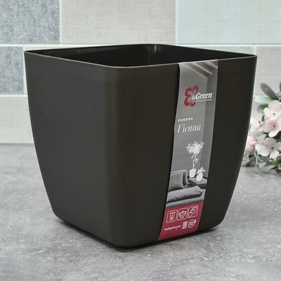 Горшок цветочный Vienna 5л с дренажной вставкой, горький шоколад