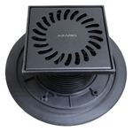 Душевой трап Azario 125х125 D50 вертикальный слив, черный матовый (AZ-384 AC)