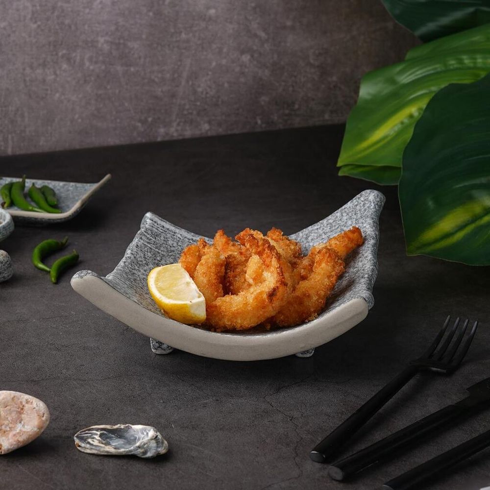 Блюдо прямоугольное 19*17 см h6,8 см Side Up4 Stone Untouched Taiga P.L. Proff Cuisine [1]