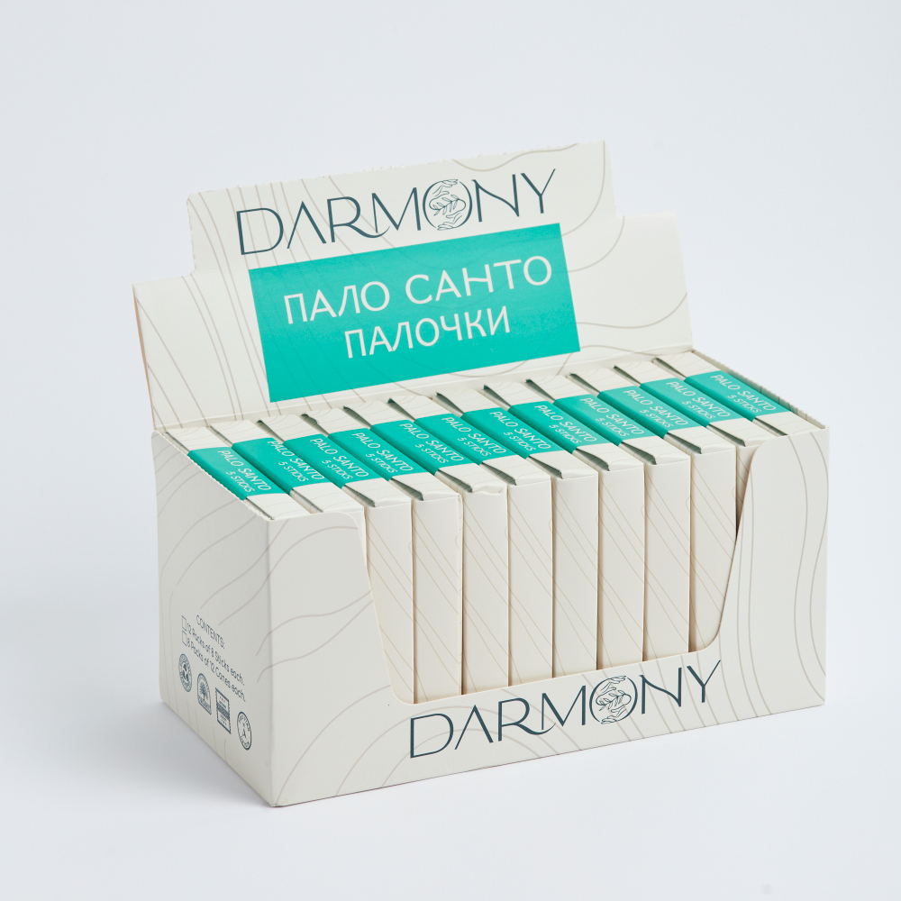 Бокс DARMONY ПАЛОЧКИ Пало Санто 12 упаковок по 5 шт палочек