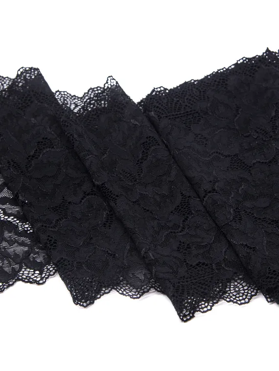 03-266 Кружево эластичное 23 см, черный 170