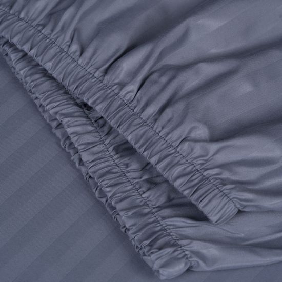 Простыня на резинке Greys, 90x200х30, страйп полисатин HOMY