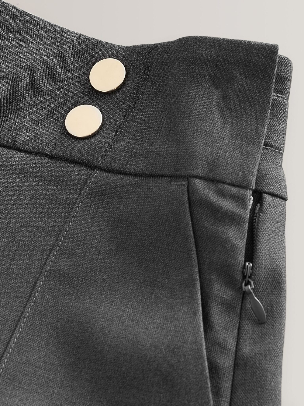 Шорты школьные с высокой талией для девочки Next M82-307, Серый