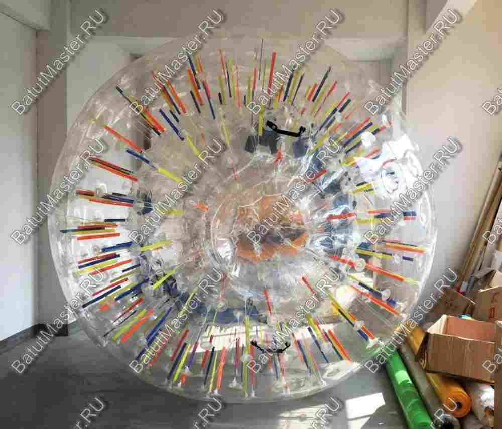 Светящийся зорб "Neo" ПВХ, усиленные сиденья, диаметр 2.5 м