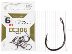 Крючки Cobra CARP KOI CC306, размер №6, упаковка 10 шт.