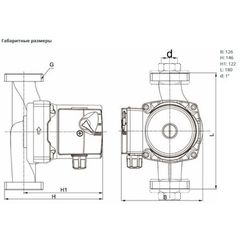 Насос циркуляционный Wilo NOC EM S3 25/8-180 Q6,2 гайки 41753