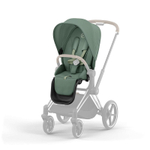 Коляска 3 в 1 Cybex Priam IV Rosegold и автокресло Cloud G i-Size Lava Grey Leaf Green