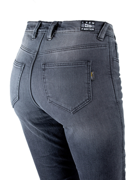 Мотоджинсы Starks SNAKE LADY EVO , жен., Regular fit, Cordura Denim стрейч, Чёрный,Enzim wash (28)