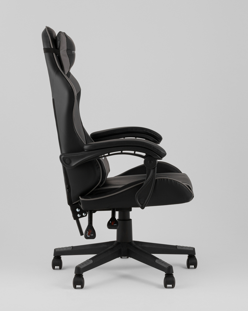 Кресло спортивное TopChairs Commander черно-серый