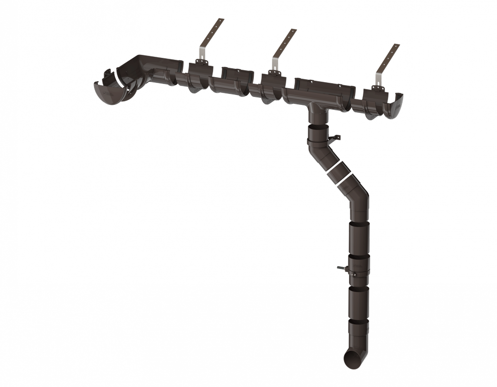 Колено трубы D82 // 135˚// темно-коричневый // Технониколь