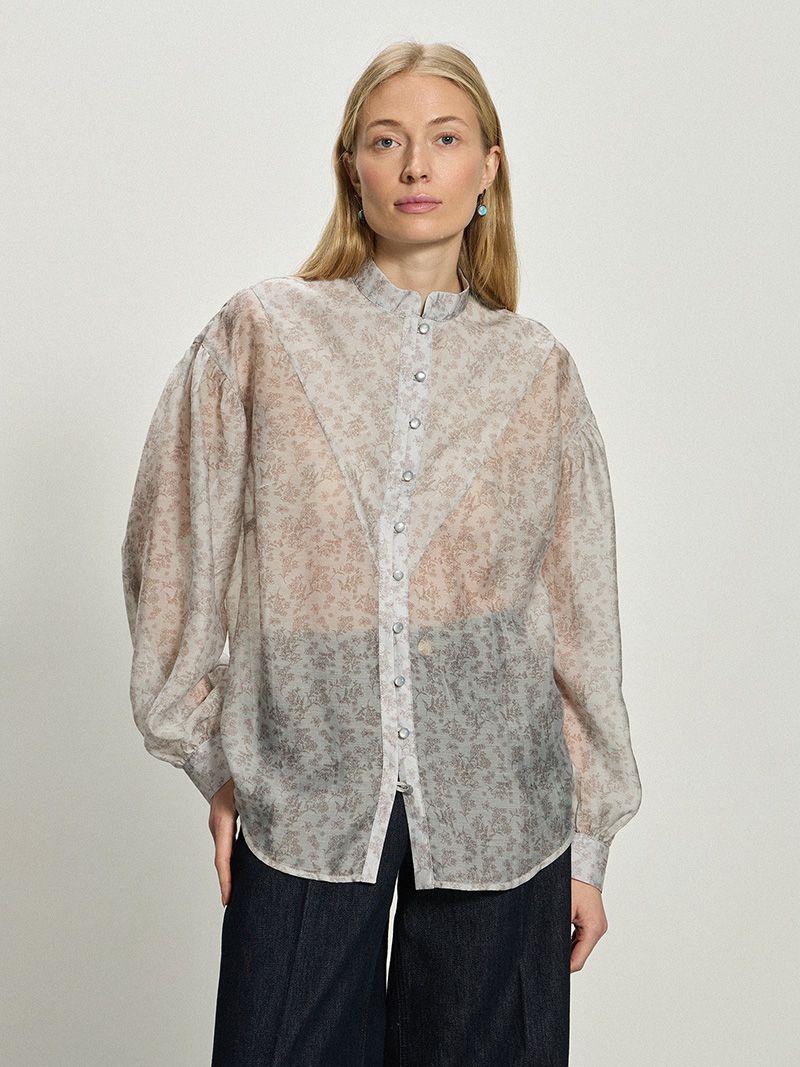 Рубашка кантри голубая