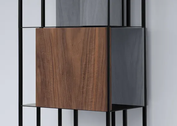 Панель для стеллажа Stripe 38*35 см (орех)