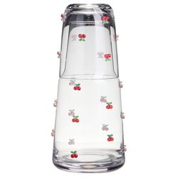 ГРАФИН С КРЫШКОЙ-СТАКАНОМ "FRUITY CHERRY" 890/330 МЛ