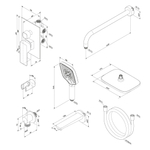 Встраиваемая душевая система со смесителем и изливом Damixa Gala 953510000