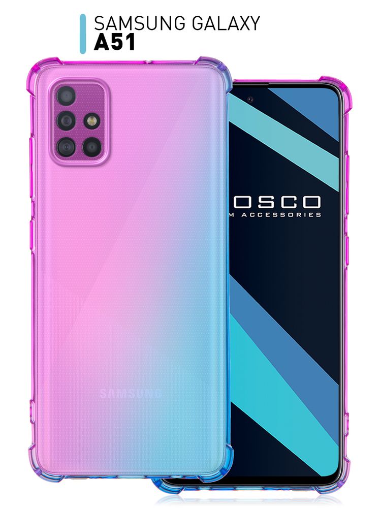 Чехол ROSCO для Samsung Galaxy A51 оптом (арт. SS-A51-HARD-TPU-VIOLET-BLUE)