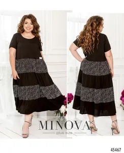 Платье 195А-черный Minova