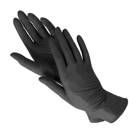 Перчатки Benovy нитриловые чёрные XS 50 пар