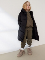 Куртка утепленная с капюшоном для девочки Next D38-574, Черный