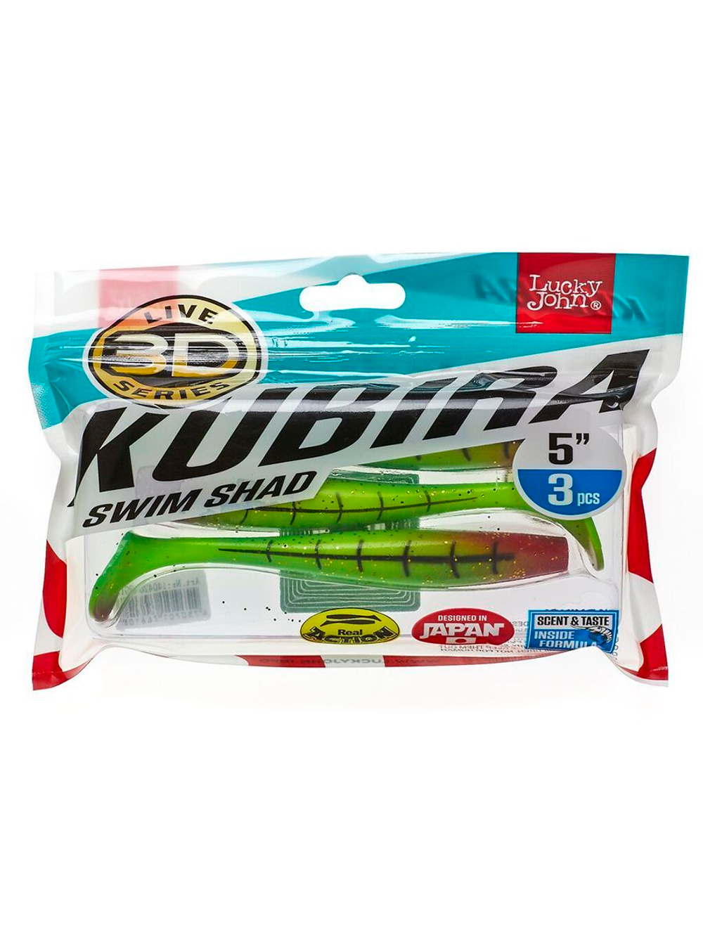 Виброхвосты LJ 3D Series KUBIRA SWIM SHAD 7,0in (17,50)/PG20 2 шт. в упак.