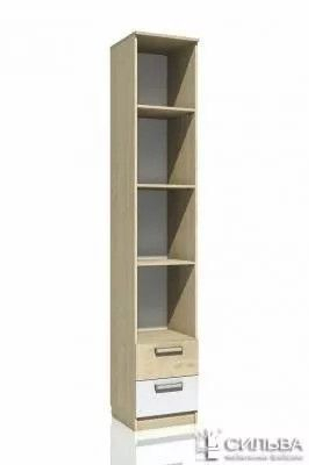 Шкаф для белья НМ 013.01-02 с ящиками «Фанк» Дуб сонома/белый скандинавский