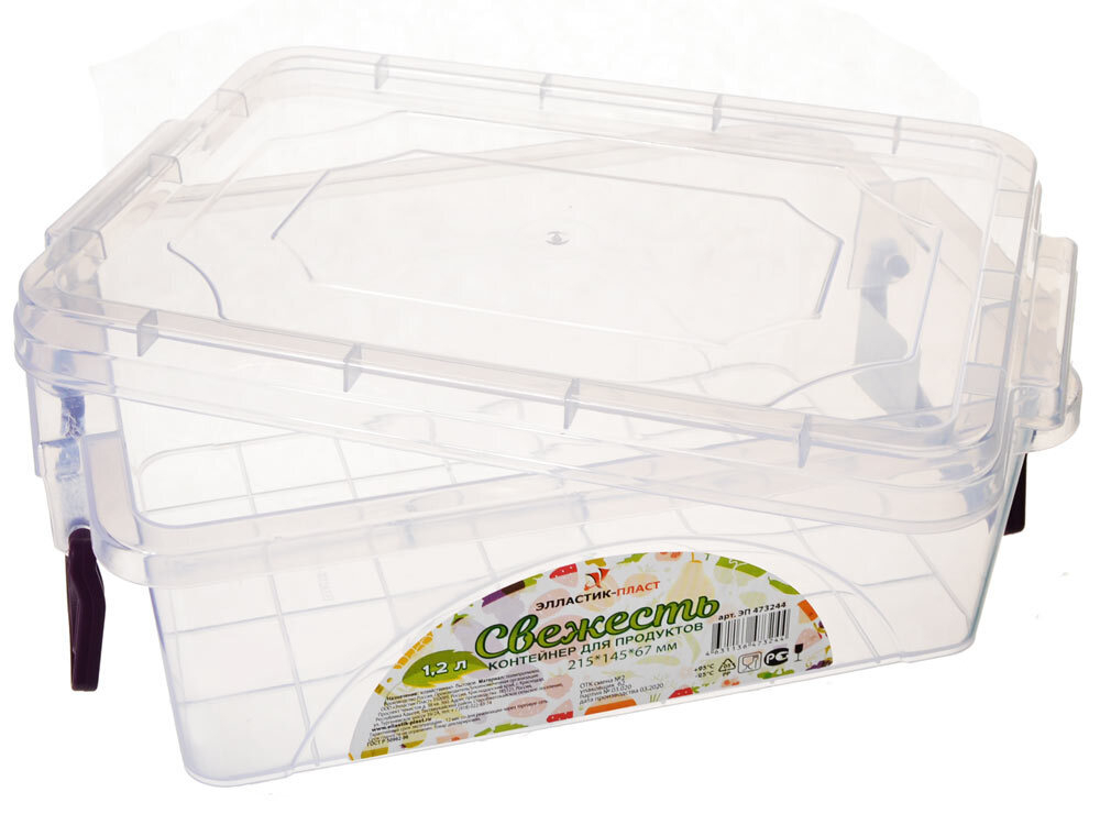 Контейнер 1,5л Свежесть (прозрачный)