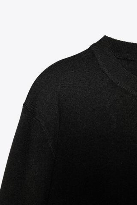 ZARA БАЗОВЫЙ ТОП, ЧЕРНЫЙ