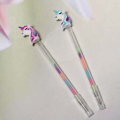 Ручка гелевая, многоцветная «Единорожек Луна», 4 цвета, 18,5 см