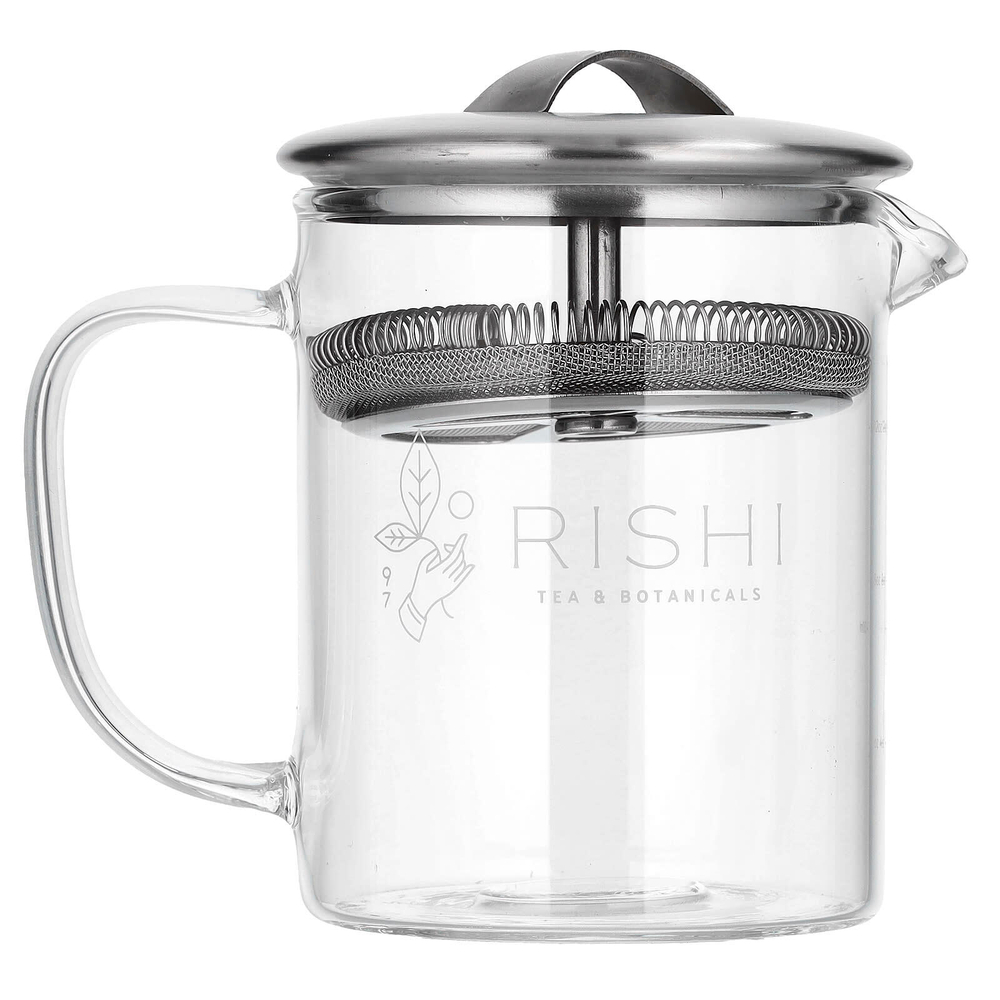Rishi Tea, Simple Brew ™, заварочный чайник из боросиликатного стекла, 400 мл (13,5 жидк. Унции)