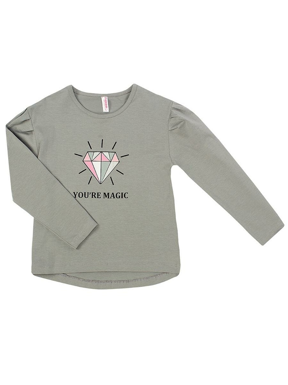 Лонгслив для девочек р-р 140 т.серый (Такро) M0874KL-7/10