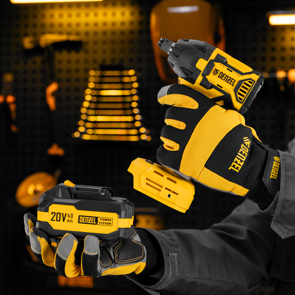 Гайковерт ударный аккумуляторный бесщет. CIWH-BL-20-350, Li-Ion, 20 В// Denzel