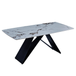 Стол керамический LA ALTA PLATON Patek Philippe 180*90*76, каркас черный