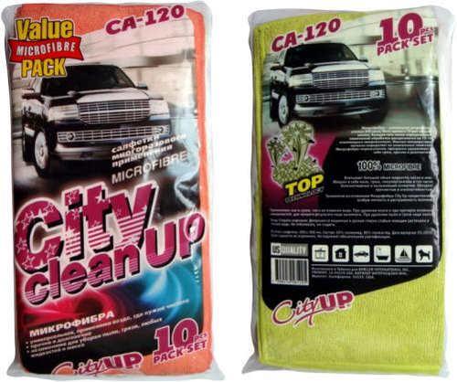 Салфетка из микрофибры набор из 10 шт 30*30 см (City UP)