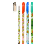 Ручка гелевая, Basir, цветные чернила, серия "Авокадо", ароматизированная с блёстками, 24 шт