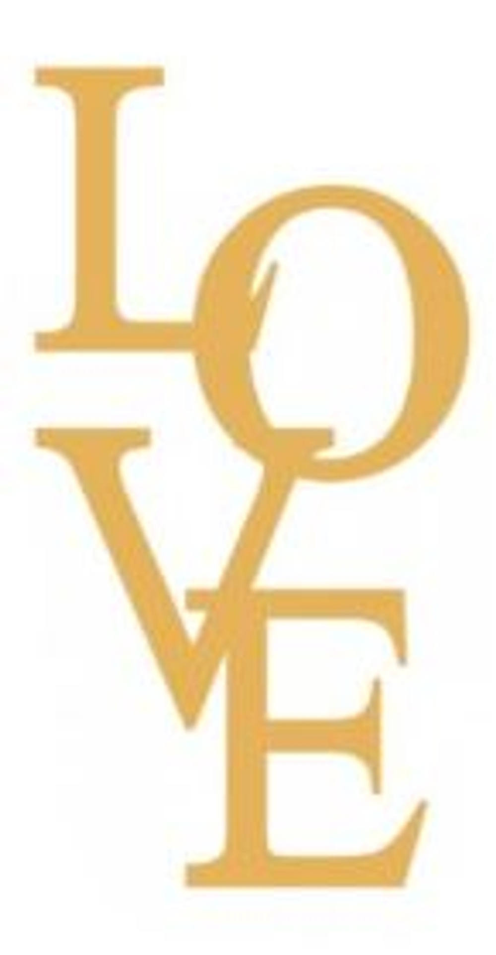 Топпер LOVE акриловый золото, 1 шт