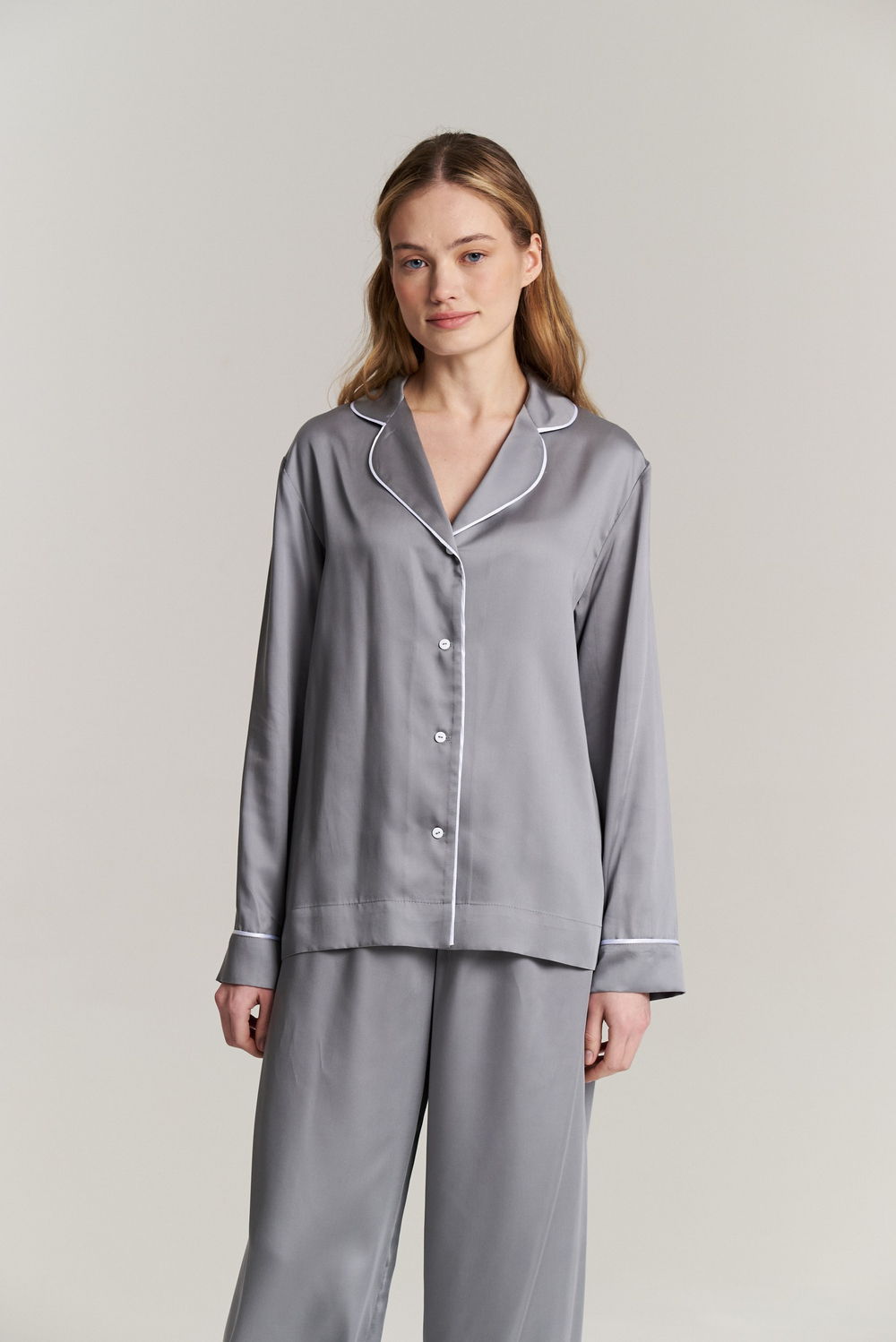 Пижама из тенселя с кантом - размер S