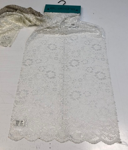 Тюль гипюр El Desing арт. 23863 col. 001 белый (высота 280 см)
