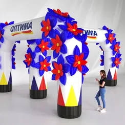 Надувная арка с цветами