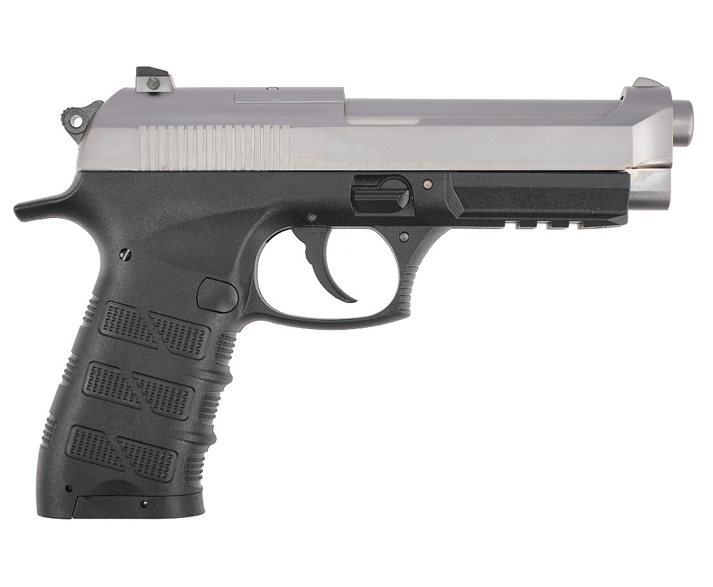 Пистолет пневматический EKOL ES P92 Blowback FUME (никель) 4,5 мм