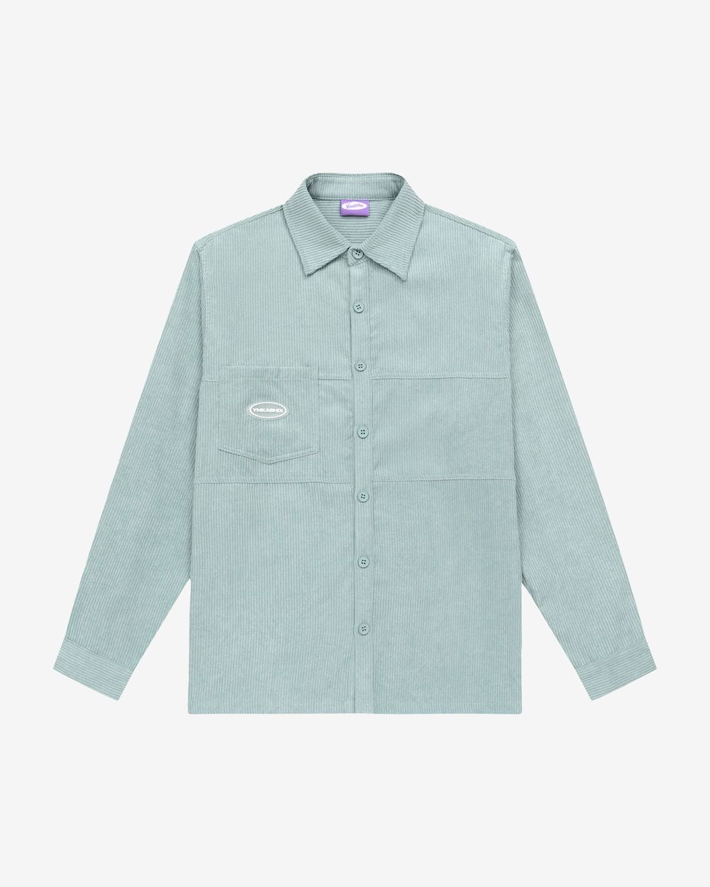 Рубашка YMKASHIX Velvet Button Фисташковый