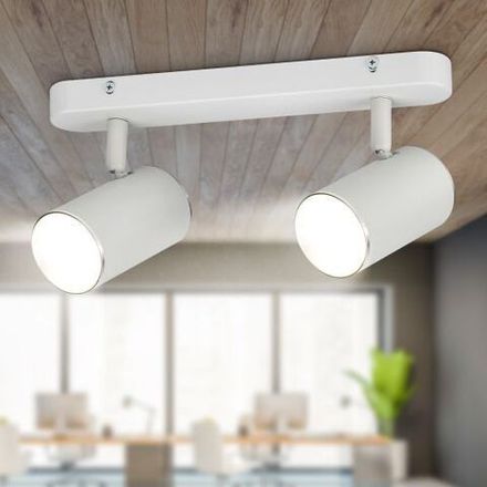 Светильник OL35-2 WH MR16 GU10 IP20 настен./потолочн. спот бел. хром Эра Б0056365