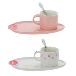 GAEM Кружка с блюдцем и ложкой, 200 мл, L25 W14 H8 см, 2в.