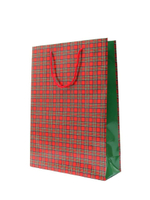Набор пакет подарочный "Шотландка" 25*35*9 см 2шт