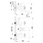 Смесит д/ванны с коротким изливом PARTNER 7559