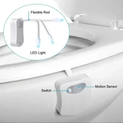 Умная LED подсветка для унитаза. Интеллектуальный датчик движения. Долгая работа от батареек